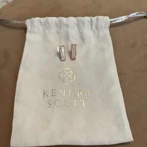 Kendra Scott Rose Gold Earrings with White Accents